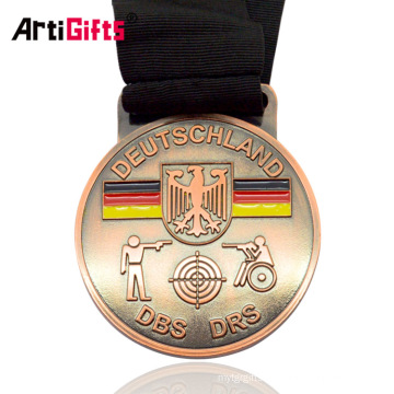 Personalised Paint Antique Bronze Germany Sport Day Medal